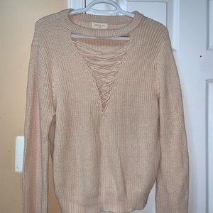 Knit cut out sweater